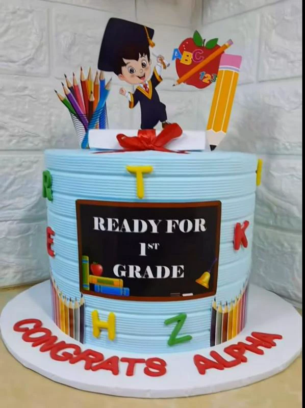 Blueberry PP2 Graduation Cake by - Nillavee Cakes And Pastries
