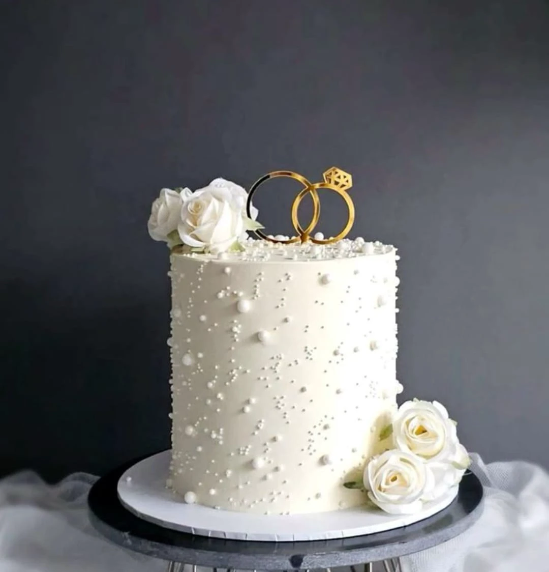 One-tier Rich Chocolate Wedding Cake - Product image