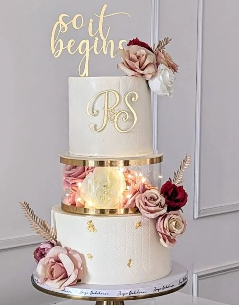 Two-Tier Lemon Blueberry Wedding Cake - Product image