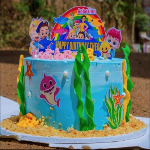 baby-shark-cartoon-character-cake - Nillavee Cakes And Pastries