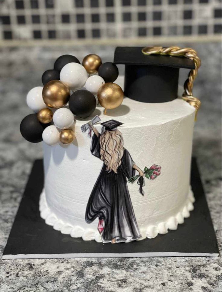 raspberry-graduation-cake - Nillavee Cakes And Pastries